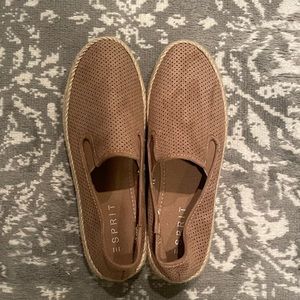 Esprit Espadrilles- Size 9.5- tan Suede- never worn.